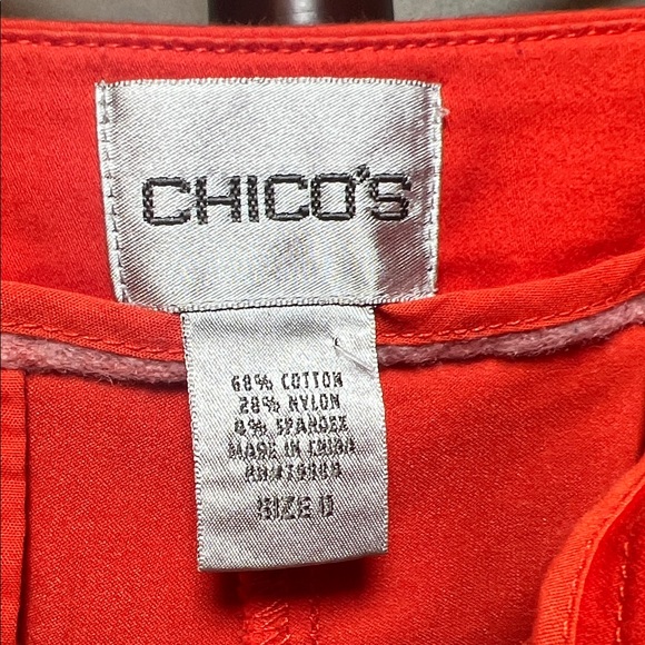 Chico's Orange Ankle Pants - Picture 2 of 5